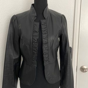 Black leather jacket